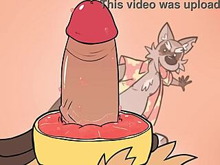 Cartoon fun with a twist: citrus-themed gay blowjob