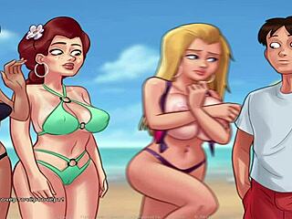Publieke vertoning van borsten in Summertimesaga - Animatiespel