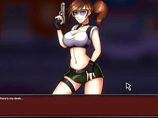 Un grupo de fans de hentai se excitan al ver la polla monstruosa de Claire Redfield en este video porno retro