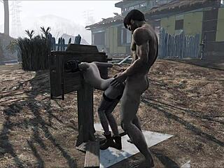 A szőke rabszolgát a Fallout 4-es videóban fenekbe dugják