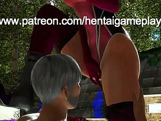 애니메이션과 게임에서 나온 Kula Kof는 뜨거운 헨타이 섹스 세션을 위해 남자를 만납니다