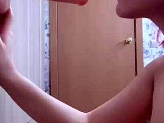 Redhead teen gives a sensual blowjob with toys