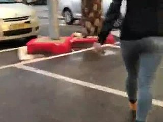 Colombian babe gets wild on the street