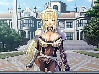 Busty eroge explores her fantasy in this hentai video