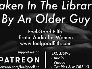 Skúsený starší muž vás vezme do knižnice na erotické audio s hlbokým hlasom a BDSM