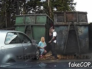 Slutty woman gives a rough blowjob and gets doggystyled