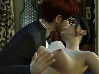 Karısı 3D hentai'de başka bir evli çiftle çocuk oyuncağı paylaşıyor