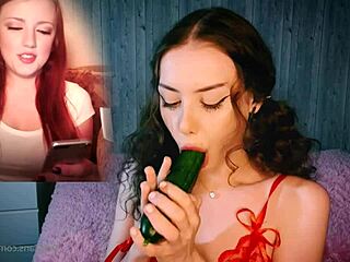Jenny's Delicious Cucumber Orgasm with Mouth Sounds