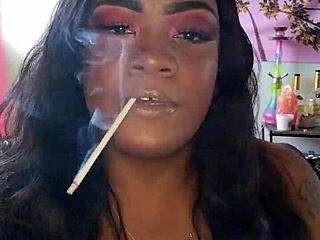 smoking kink queen dominates in smoking fetish video