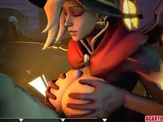 Compilation of Overwatch fap scenes with big and small tits