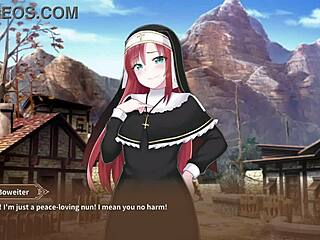 봉쇄된 수도녀: 수도녀 의상과 BDSM 요소가있는 Hentai 게임