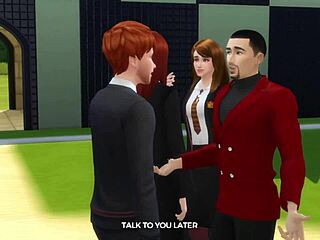 Ginny Weasley and Hermione Granger get fucked by Viktor Krum in front of Ron's dumbass