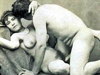 Retro avsugning och mogen fitta i viktoriansk erotisk video
