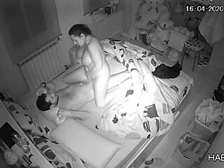 Amateur couple gets kinky on webcam with hidden camera