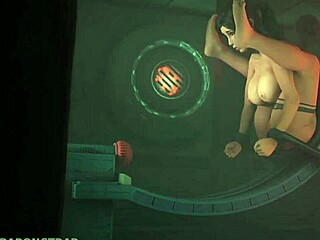 Lara Crofts prend un plaisir intense dans le monde orgasmique de l'animation