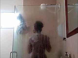Ebony girl accidentally drops dildo in shower, causing a hilarious moment - Mastermeat1
