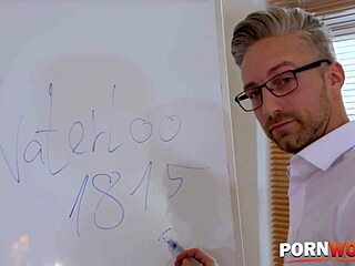 Tutor can’t control his passion for the curvaceous Tiffany Tatum and makes love to her in the classroom