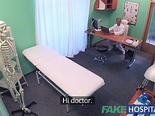 Busty tourist enjoys a creampie from her doctor in this hardcore video